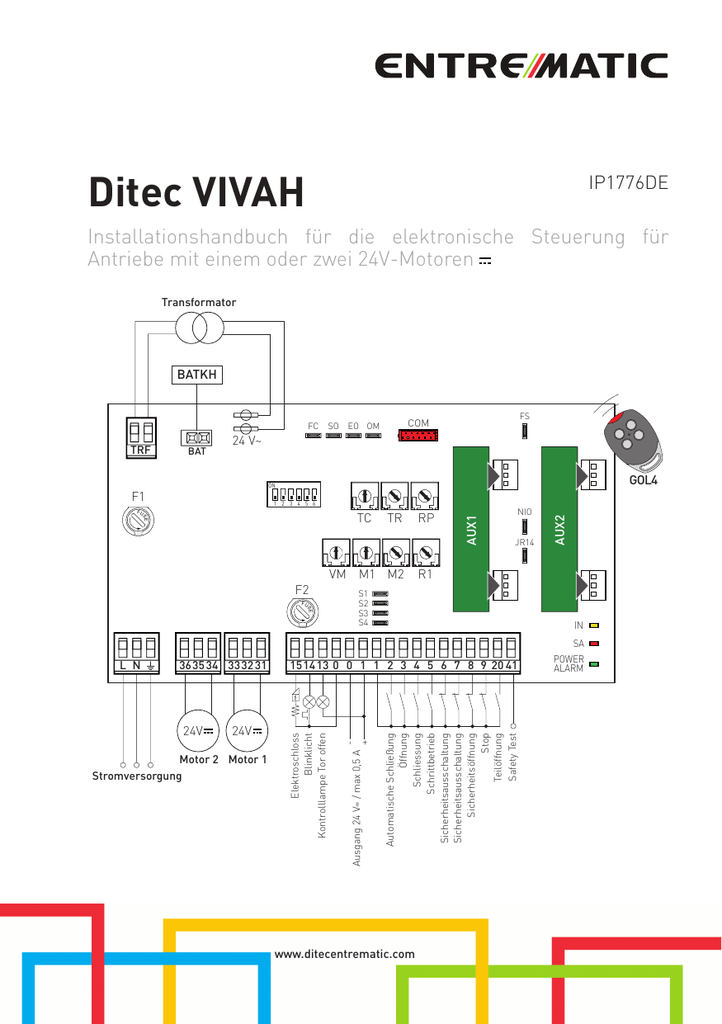 Схема подключения ditec