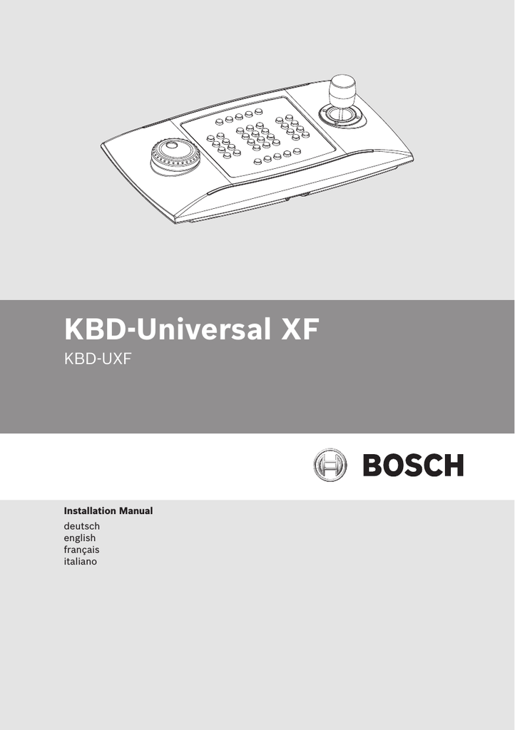 KBDUniversal XF Manualzz