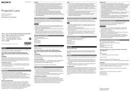 SONY VPLL Z4011 User Manual