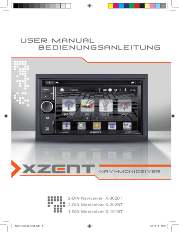 XZENT X302BT-MK2 2-Din Autoradio Mit Bluetooth & Navigation