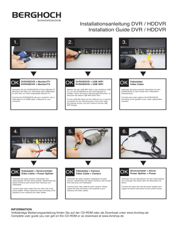DVR DVR, HDDVR HDDVR Installation Guide Manualzz