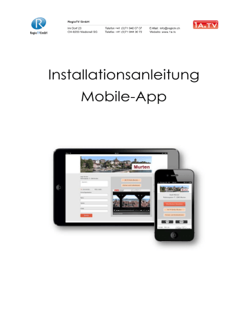 Installationsanleitung Mobile-App | Manualzz