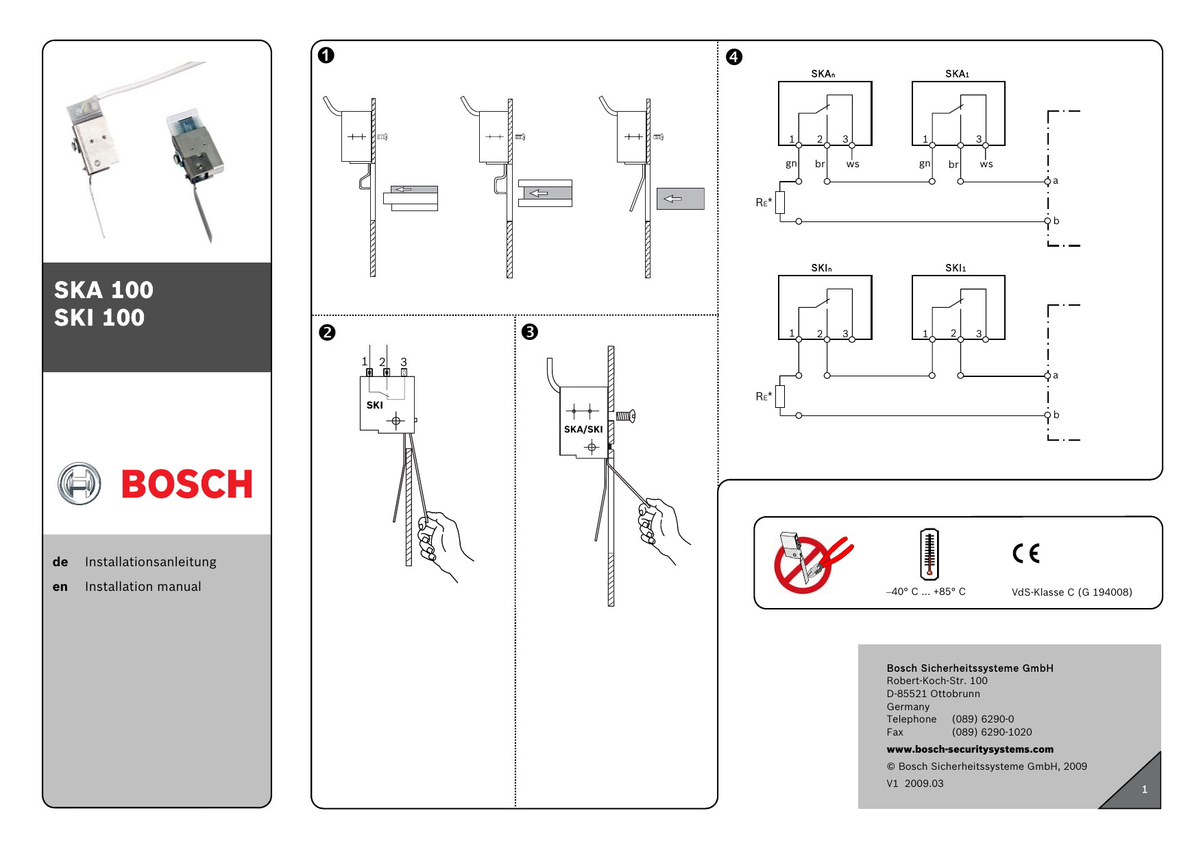 Installationsanleitung Bosch Security Systems Manualzz