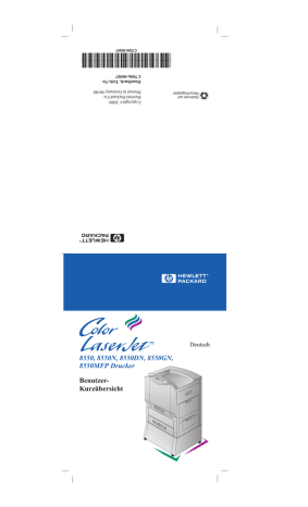 HP | Color LaserJet 8550 Multifunction Printer series | Benutzerhandbuch | Benutzer- Kurzübersicht | Manualzz