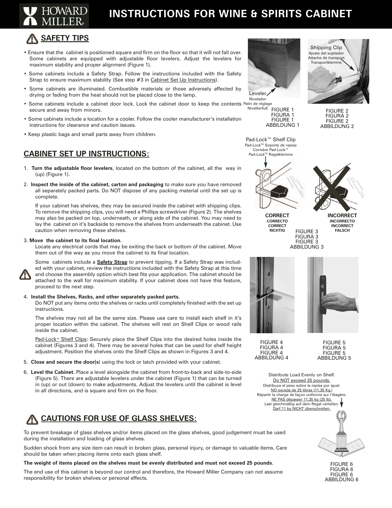 Instructions For Wine Spirits Cabinet Manualzz Com