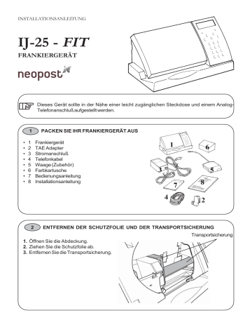 IJ-25 FIT Installationsanleitung - neopost | Manualzz