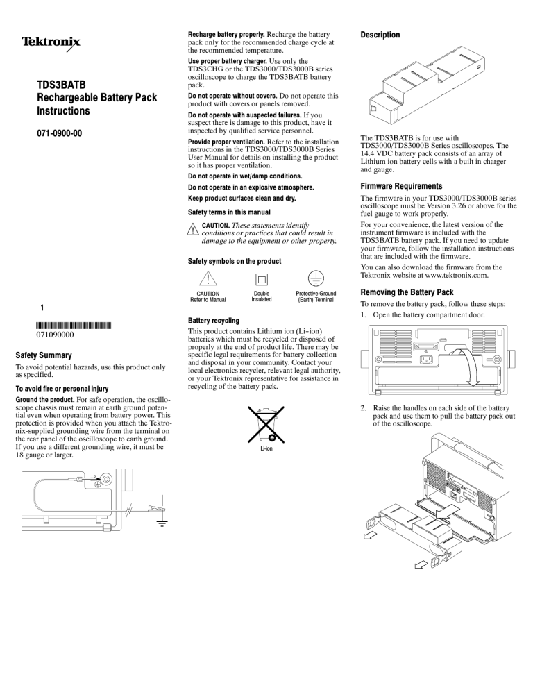 Tds3batb Rechar Eable Battery Pack Instructions Manualzz