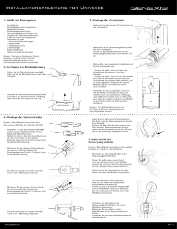 Installationsanleitung Für Universe | Manualzz