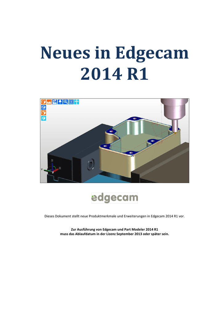 Neues In Edgecam 2014 R1 Manualzzcom