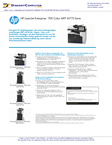 Hp laserjet 700 color mfp m775 настройка сканирования