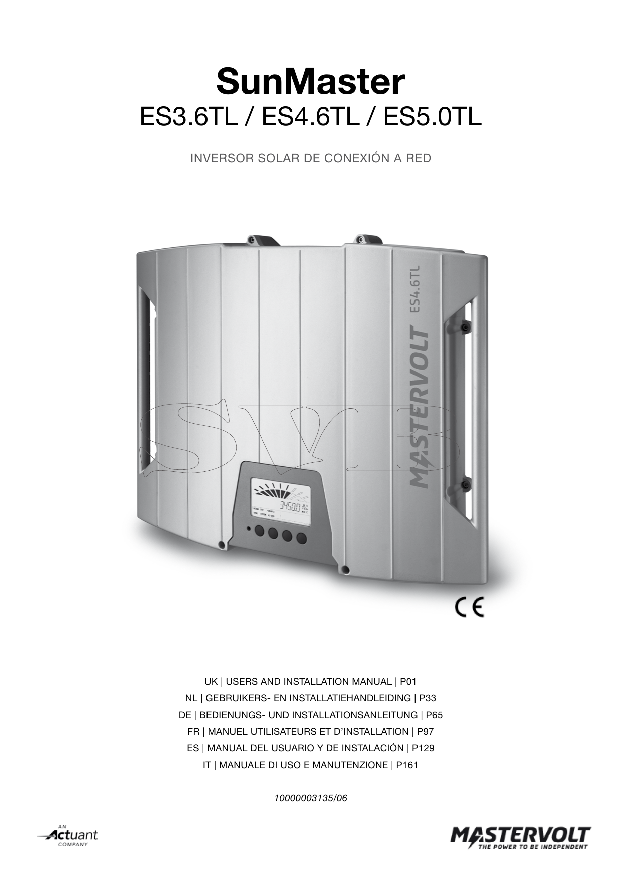 : MASTERVOLT - Solar-Wechselrichter SunMaster ES4.6TL, at www | Manualzz
