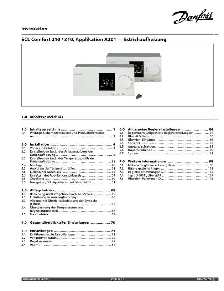 ECL Comfort 210 & 310, A210 | Manualzz