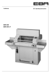 EBA 550 &amp; EBA 550 LT Guillotine Operating Instructions