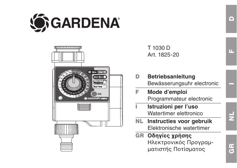 Gardena T 1030 Mode D Emploi En Francais