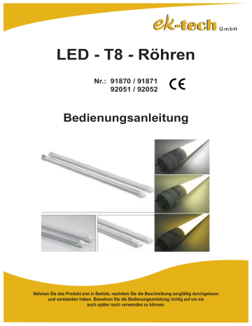 LED - T8 | Manualzz