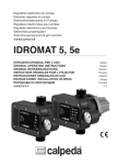 Calpeda IDROMAT 5e Original Operating Instructions
