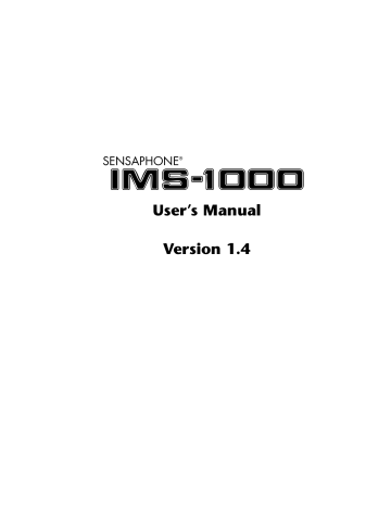 IMS-1000 Manual | Manualzz