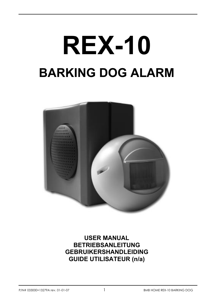 rex10 barking dog alarm Manualzz
