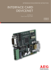 AEG DeviceNet Interface Card Operating Instructions