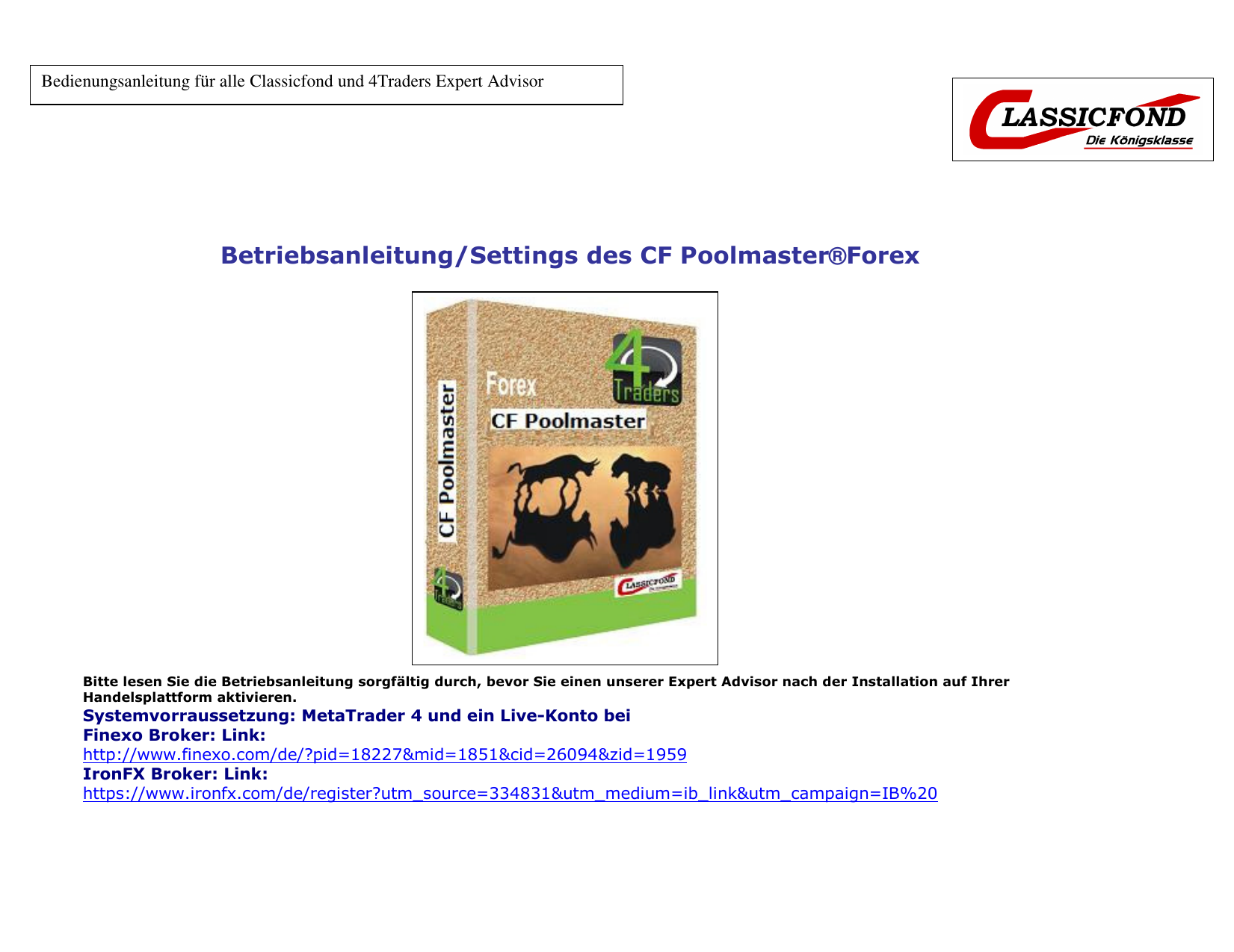 Betriebsanleitung Classicfond Ltd Co Kg Manualzz Com - 