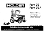 HOLDER Park 70 und Park 70 A Betriebsanleitung