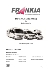 FRANKIA Reisemobil Betriebsanleitung