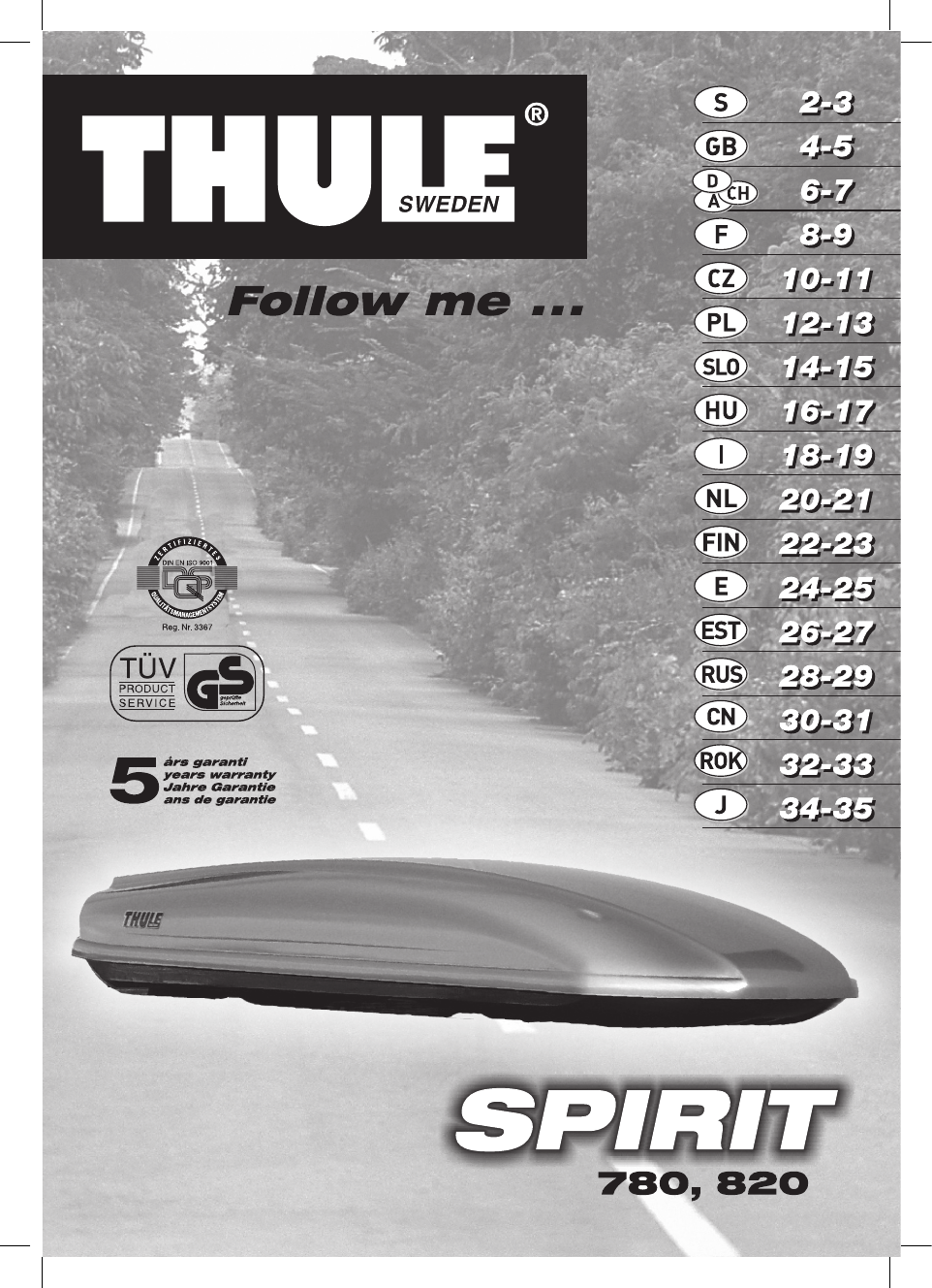 thule 689b 689 spirit cargo roof box instruction manual Manualzz