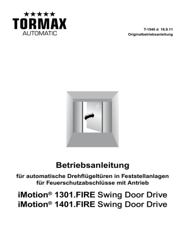 Betriebsanleitung iMotion® 1301.FIRE Swing Door Drive | Manualzz