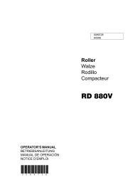 Wacker Neuson RD880V - Parts Manual, Operator's manual