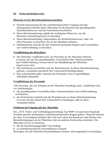Betriebsanleitung | Manualzz