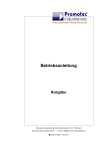 Promotec Rollgitter Betriebsanleitung