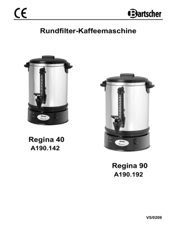 Entkalker Bartscher Rundfilter Kaffeemaschine Regina Plus 90T 250 Rundfilter 