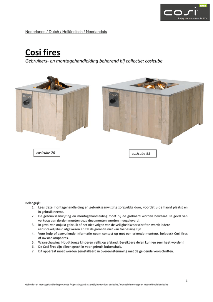 maak een foto stil logo 2015-06 Gebruikers- en montagehandleiding Cosi fires | Manualzz