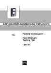 Field Strength Testing Tool EPM 300 Operating Instructions