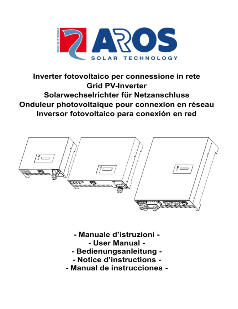 Inverter Fotovoltaico Per Connessione In Rete Grid Pv Manualzz