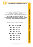 Slow-Dome-Kamera 14202-A, 14270, 14275 Installations- und Betriebsanleitung