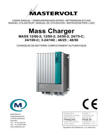 Manuel Chargeur de batterie Mastervolt Mass (FR) | Manualzz