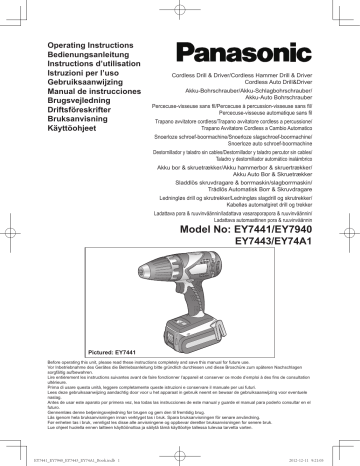 Panasonic EY74A1 Manual | Manualzz