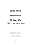 Drachen T2 144, T2 154, T2C 136, T2C 144, T2C 154 Betriebsanleitung