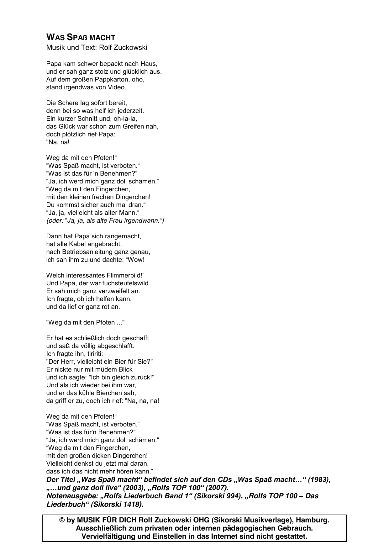 Download Zum glueck bin ich ein alter mann HD