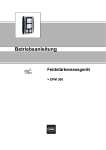 Feldst&auml;rkemessger&auml;t EPM 300 Betriebsanleitung