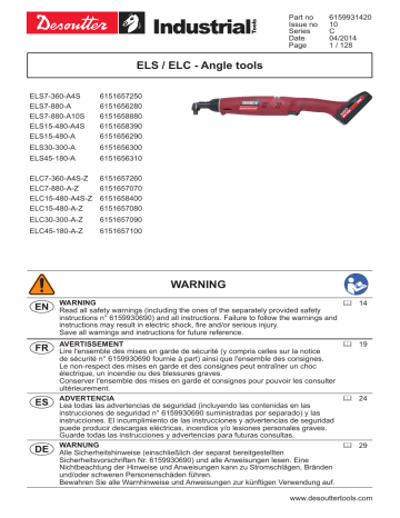 Desoutter ELC7-360-A4S-Z Operating Manual | Manualzz