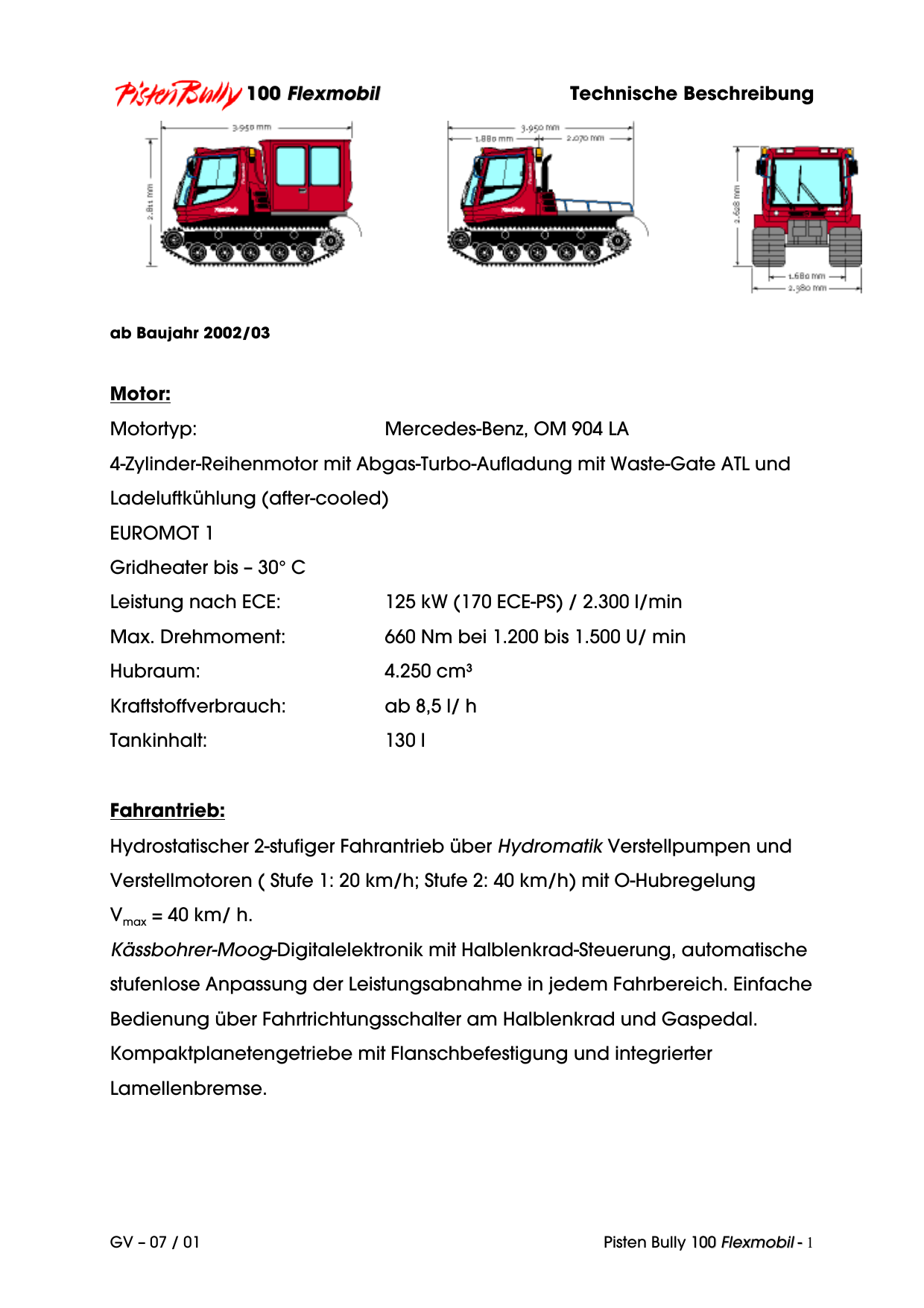 100 Flexmobil Technische Beschreibung Motor Manualzz