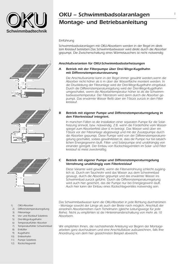 Montageanleitung OKUSolarabsorber Manualzz