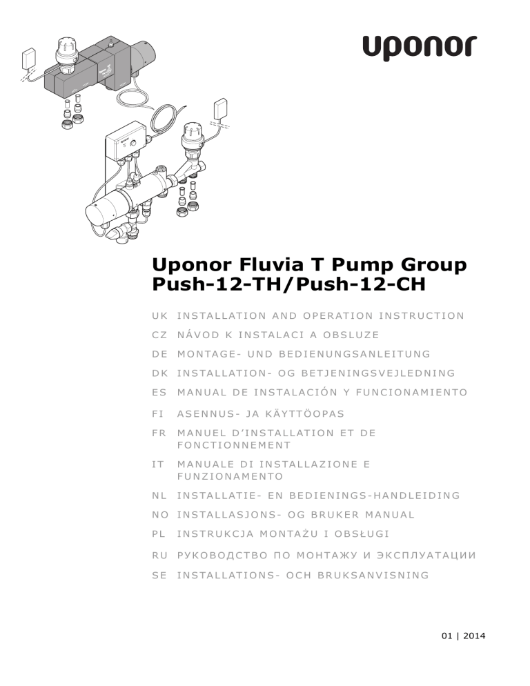 Uponor Fluvia T Pump Group Push 12 Th Push 12 Ch Manualzz