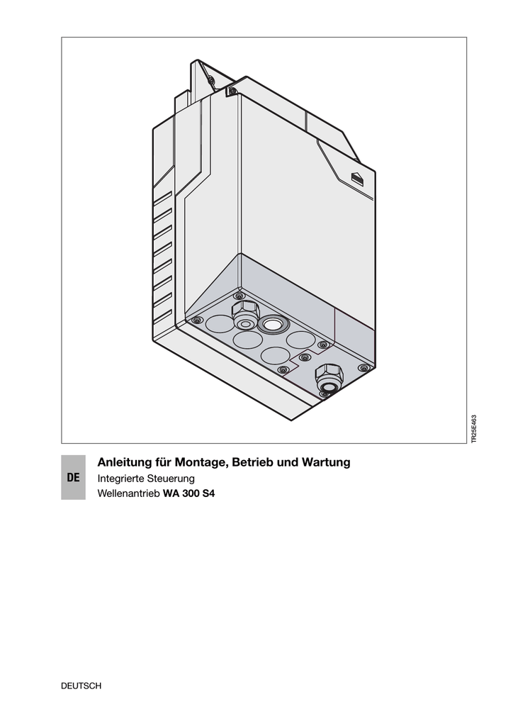 Industrie Wellenantrieb Wa300s4 Integr Steuerung 335 Manualzz