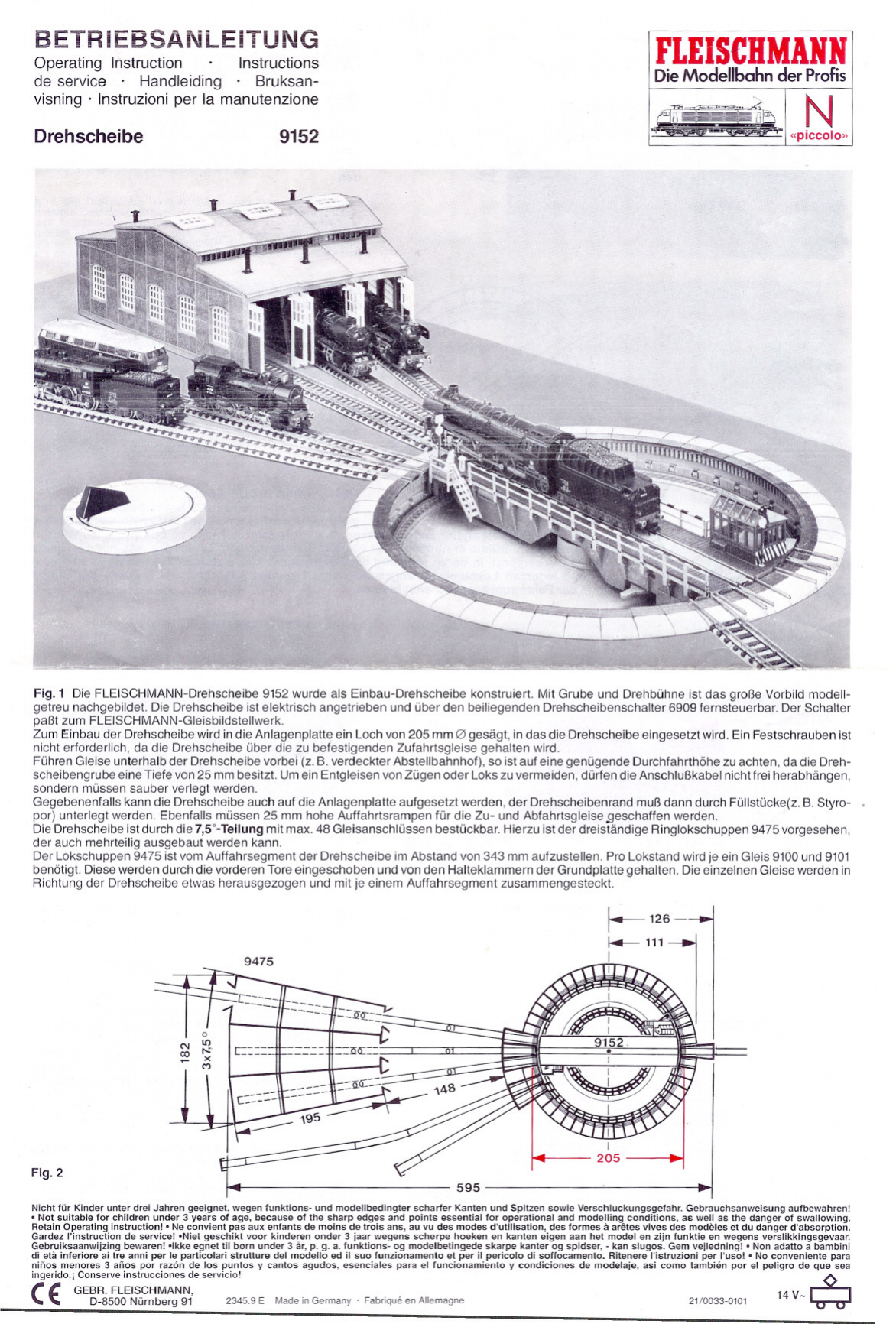 Trix 66861 C Track Turntable