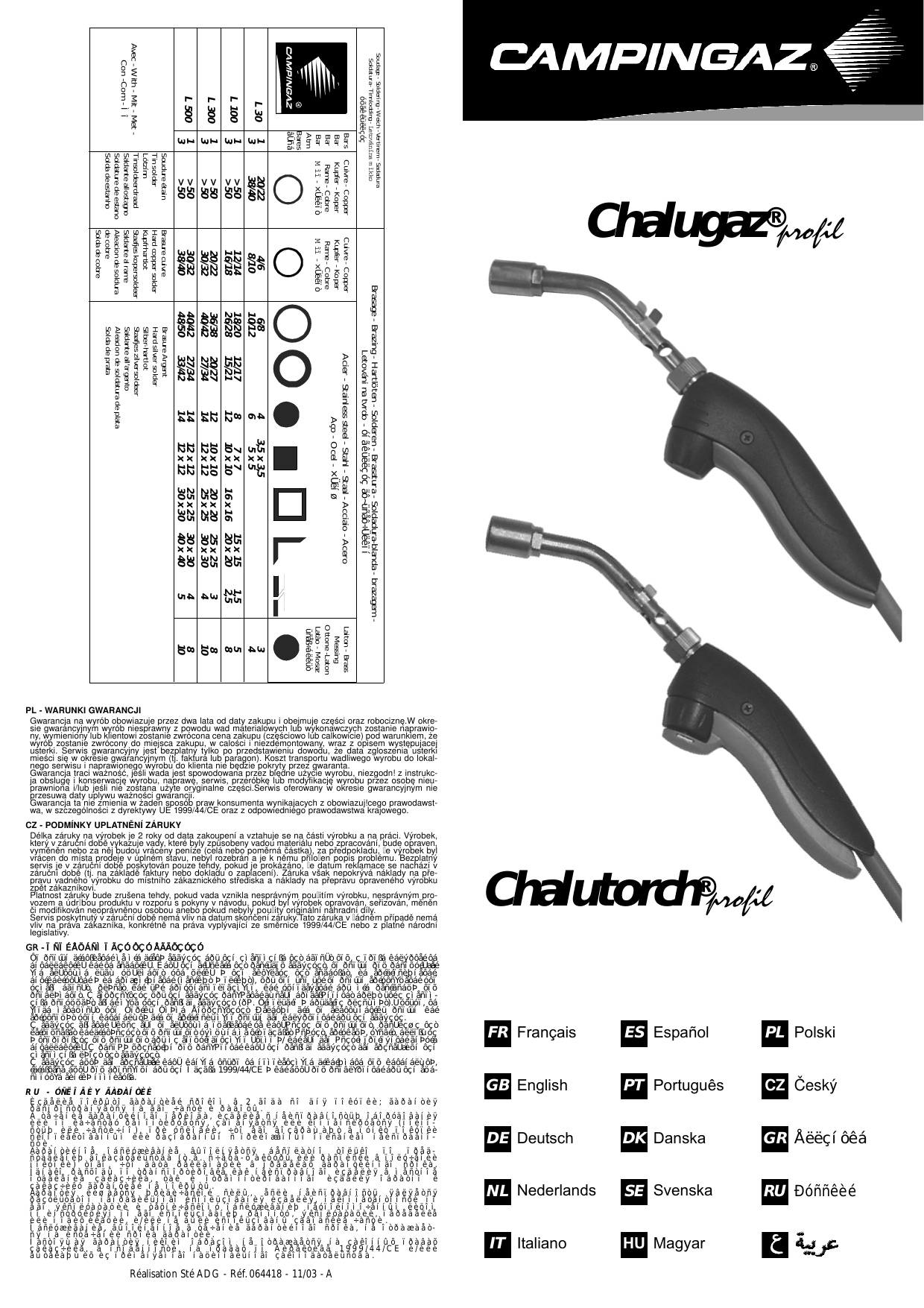 Chalutorch Chalugaz Campingaz Shop Barbecue Plancha Manualzz