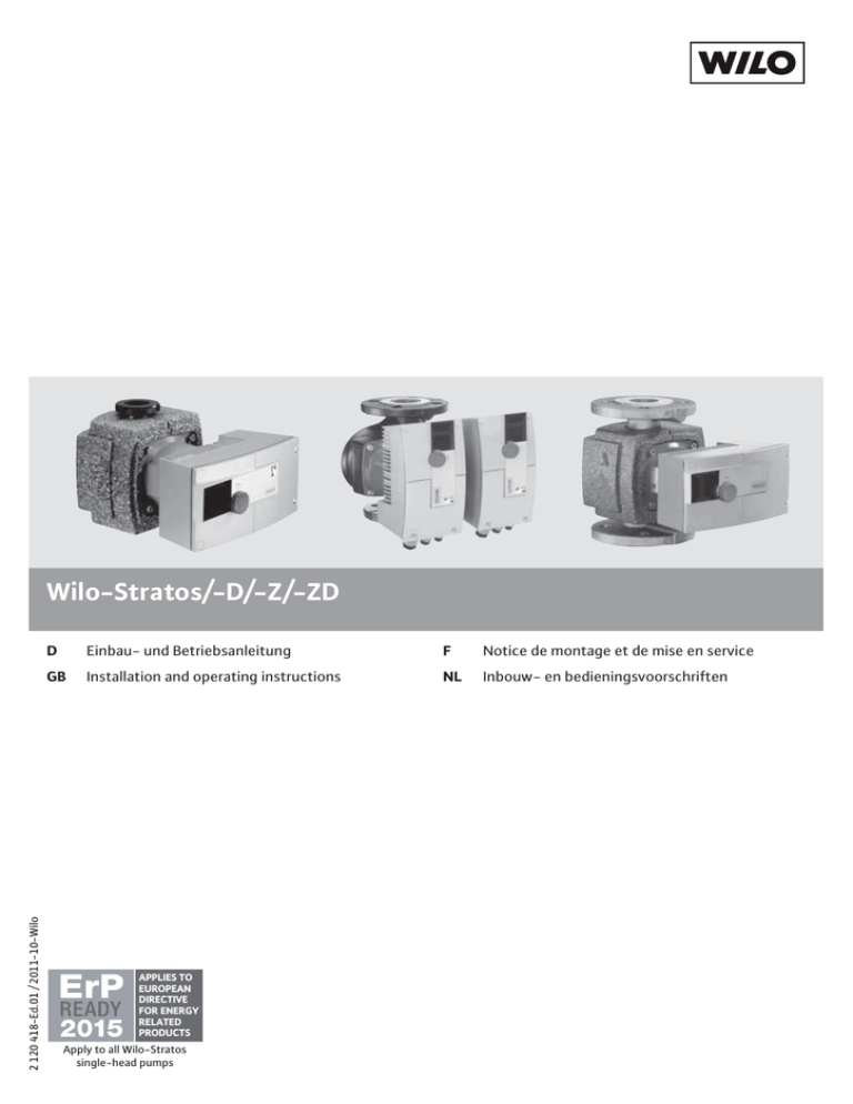 Wilo Stratos D Z Zd Manualzz