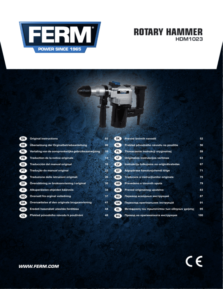 Ferm Hdm1023 User Manual Manualzz